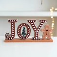 thumbnail image 5 of ZPAQI Holiday Wood Tiered Tray Ornament Gingerbreads Man Tree Designs Tabletop Sign, 5 of 16