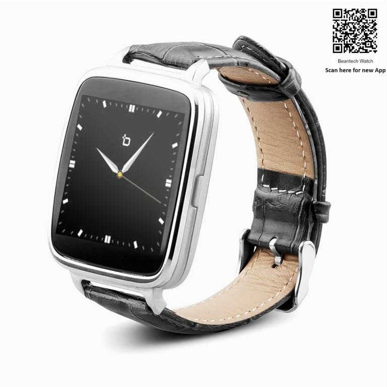 Smart watch hotsell with leather band