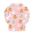 thumbnail image 6 of NOEGOEU Kids Halloween Pajamas Boys Girls Soft Cute Graphic Long Sleeve Top and Pants 2-9 Years (Pink,4-5 Years), 6 of 6