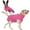 Pink, variant on UOSIA Dog Winter Coat Waterproof Dog Puffer Jacket Windproof Dog Coats for Large Dogs