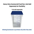thumbnail image 2 of Carlisle 1195607 Squares 22-Quart Polycarbonate Food Storage Container - Clear, 2 of 5