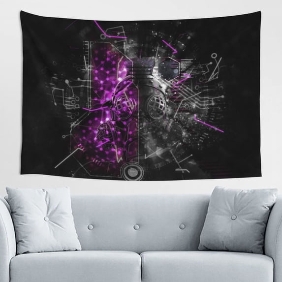 Abstract Hacking Spy Tapestry, Fantasy Wall Hanging Tapestries Dorm Room Home Decor, 60" x 40"