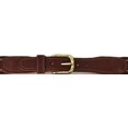 thumbnail image 3 of SURJDE Preston Leather Men's Ribbon Belt with Leather tabs and brass buckle, 3 of 4