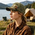 thumbnail image 1 of SHJHENG Parks Adventure Collection Baseball Cap Vintage Wildlife Graphic Trucker Hat Outdoor Nature Scene Embroidered Hat With Bear, 1 of 5