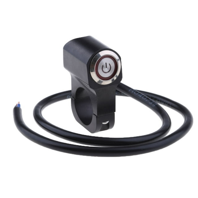 Interruptor de Faro de Agarre de Manillar de Motocicleta Perfecl 12V Impermeable Encendido Apagado Rojo