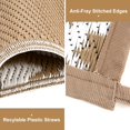 thumbnail image 3 of SHIQI-Waterproof Outdoor Rug 5x8 ft, Reversible Plastic Straw Rug for Patio Clearance, Camping, RV Mat, Large Outside Rug Carpet for Porch, Deck, Backyard, Balcony, Picnic (Brown), 3 of 4