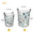 thumbnail image 3 of Gukieu Goose and Doodle Flowers Print Round Dirty Clothes Bag, Waterproof Standing Home Bathroom Storage Basket Car Trunk Storage Bag-Small, 3 of 6