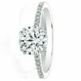 thumbnail image 2 of 1.50 Ct Brilliant Round Cut Moissanite, 18K White Gold Plated Simple Ring, Engagement Wedding Ring Gift,Dainty Moissanite Ring, Solitaire Ring, 2 of 4