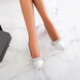 thumbnail image 3 of LIANGP Women's Heel Shoes Pumps Spring High Women's Heel Pointed Summer Thick Toe Heels And Fashion Women's Casual Shoes Ladies Shoes Silver Size 9, 3 of 9