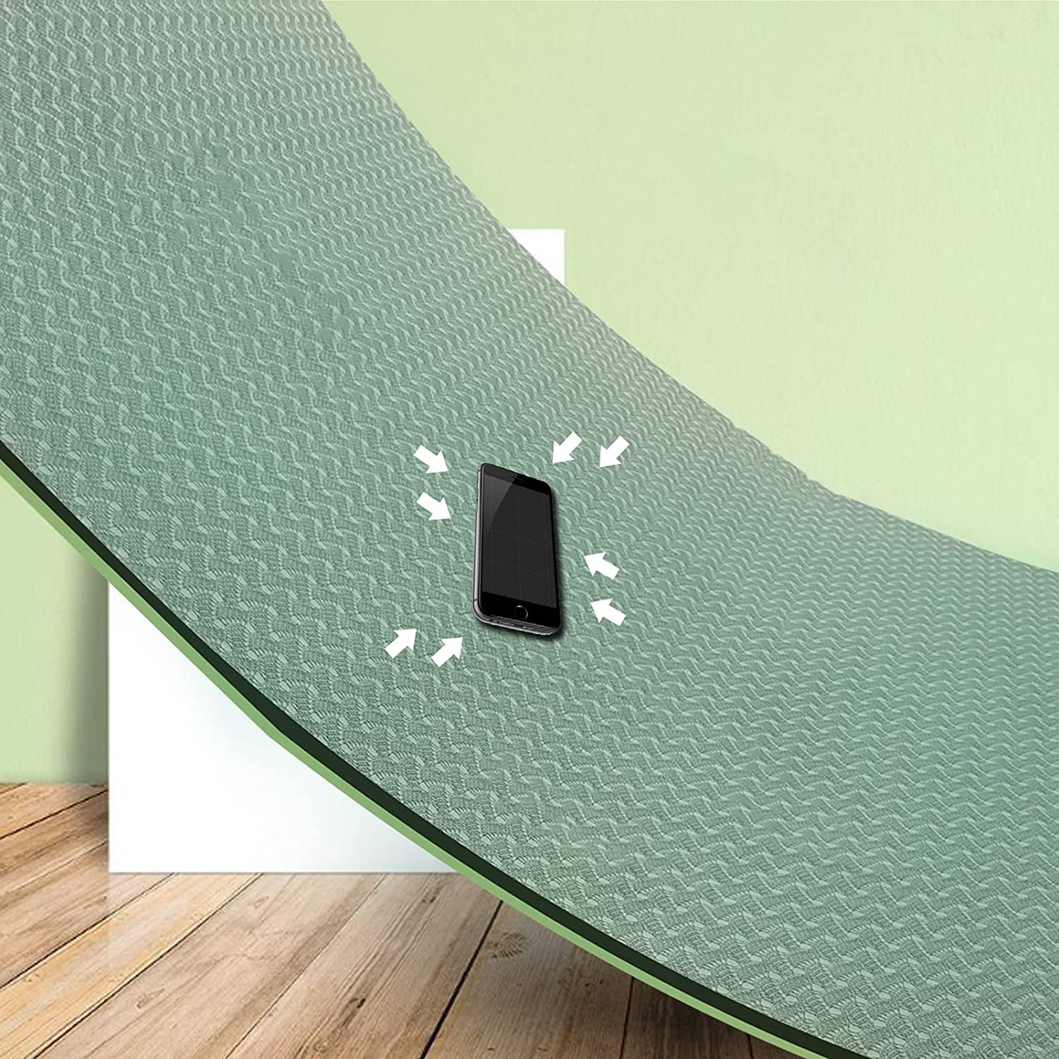 COCOBELA  Yoga Mat 72 x 24'' Exercise Mats 8mm TPE Non-Slip Extra Thick High-Density Eco Friendly for Yoga Workout Pilates Yoga Mats for Women Men