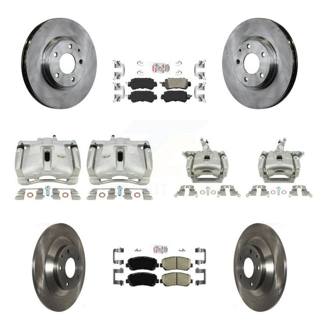 Transit Auto Front Rear Disc Brake Caliper Rotors and Ceramic Pads Kit (10Pc) for Car 2013-2015 Mazda CX-5 KC8-102992N