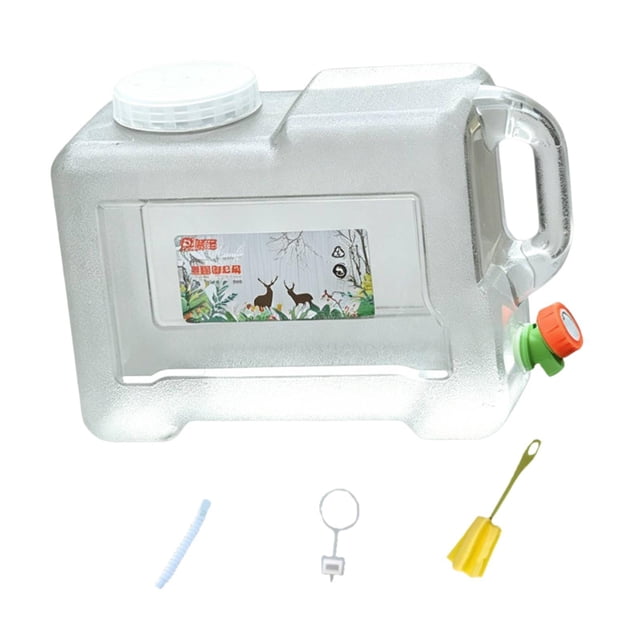 Contenedor agua para camping con grifo, garrafa gran capacidad para almacenar agua, cubo para exteriores, ideal para caravanas, senderismo, 12 litros