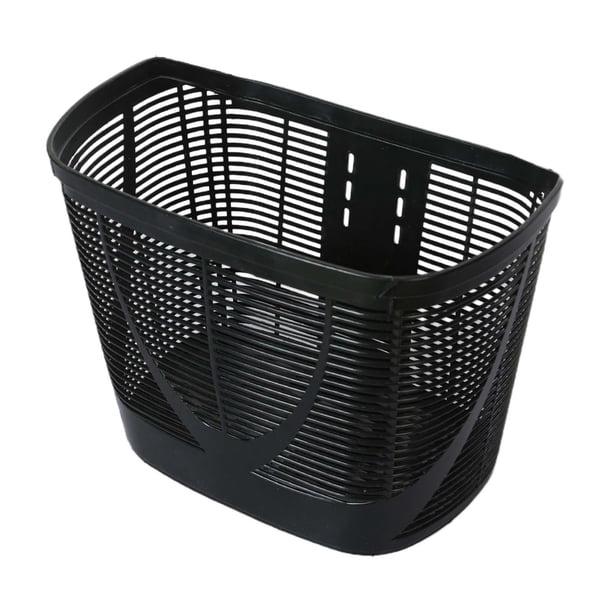 Cesta delantera para bicicleta, diseño vintage, cesta desmontable tejida a mano, cesta para bicicleta Negro