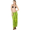thumbnail image 3 of HAPPY BAY Women's Beach Bathing suit Wrap Bikini Swimwear Swim Cover up Summer Wraps Swimsuit Beachwear Sarong Coverups Skirts for Women One Size Floral, Green, 3 of 4