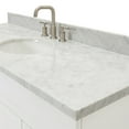 thumbnail image 4 of Ariel Hamlet 61 In. Oval Sink Vanity With 1.5 In. Carrara White Countertop In White, 4 of 11