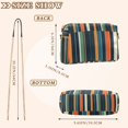 thumbnail image 4 of FORMRS Women Crossbody Purse with Chain Strap Vegan Leather Shoulder Handbag, Navy Blue Stripes, 4 of 7