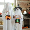 thumbnail image 4 of Ochapa Cute Halloween Tote Bags, Halloween Goodie Bags with Handles, Treat Bucket for Kids to Hold Candies Cookies Snacks Party Favors, 4 of 5