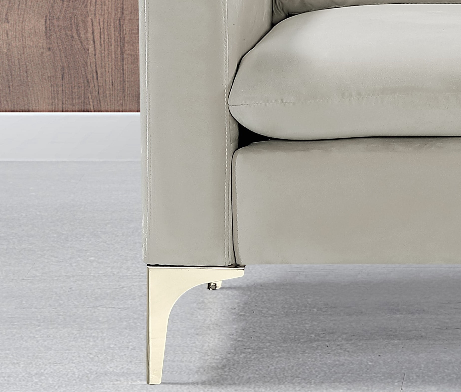 Uspridefurniture Buchholz 54.7'' Velvet Square Arm Loveseat -Beige