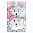 thumbnail image 1 of Metal Light Switch Wall Plate Outlet Cover (Love Letter Friend Teddy Bear Heart Flowers - Single Duplex), 1 of 2
