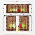 thumbnail image 5 of Apples Kitchen Curtains Farmhouse Window Curtains Valance and Tier Set 36 Inch, Fruits Rod Pocket Short Tier Curtain, Vintage Small Curtains for Kitchen Decor, 5 of 6