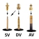 thumbnail image 5 of Advancent Adaptador de válvula de neumático para bomba de bicicleta, juego surtido de boquillas de inflado, herramienta de reparación Ciclismo, 5 of 6