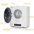 thumbnail image 3 of ROVSUN 9LBS Portable Clothes Dryer, 2.6cu.ft High End Front Load Tumble Laundry Dryer with Stainless Steel Tub & LCD Tough Control Panel, White, 110V, 3 of 9