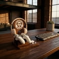 thumbnail image 2 of Wooden Headphone Stand Modern Gaming Headphone Stand Vertical Wooden Holder Desk Space Saving Secure Valentine Gamer Gifts for Teen Boy, Gamer Accessories Stuff, 2 of 5