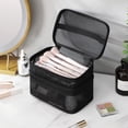 thumbnail image 3 of For Girls Portable Mesh Travel Wash Bag Large Capacity Fashion Handbag Toiletry Bag Women Cosmetic Bag Korean Storage Bag Zipper Makeup Bag GREY 1-LAYER, 3 of 8
