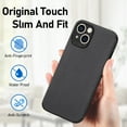 thumbnail image 3 of for iPhone 14 Case, Carbon Fiber Leather Slim Protective Cover, Full Protection Strong Impact Resistance Smartphone Protection for iPhone 14, Black, 3 of 8
