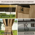 thumbnail image 2 of EAGLE PEAK 12'x 20' Outdoor Patio Hardtop Gazebo with Aluminum Frame, Galvanized Steel Double Roof with Netting and Curtains for Garden, Yard, Lawns, Brown, 2 of 9