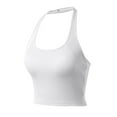 thumbnail image 5 of RMGVDSD Womens Tank Tops Shirts Womens Halter Neck Built In Bra Workout Sports Tank Tops Summer Trendy Backless Going Out Clothing Blouse Fashion Tees Shirts, 5 of 5