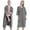 Gray, variant on Women Men Short Sleeve Robes, Summer and Spring Sleepwear Zipper Front Nightgowns Loose Housecoats Loungewear Dress Duster with Pockets