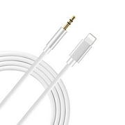 Aux Cord for iPhone 11 Series/X Series/8 Series/iPad etc. 3.5mm Aux Cable for Newest iOS 11/12 Version or Above, Car Stereo or Speaker or Headphone Adapter, Black, H0005