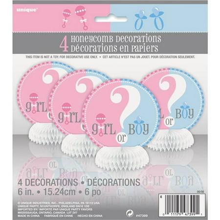  Gender  Reveal  Party  Centerpiece Decorations  6 in 4ct 