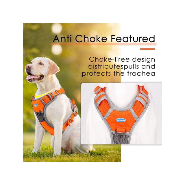 No Pull Dog Harness With Front and Back Clip - Training or Daily Use