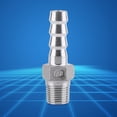thumbnail image 3 of Hose Connector Stainless Steel SS304 Male Thread Pipe Fitting Barb Hose Tail Connector BSP, 3 of 3