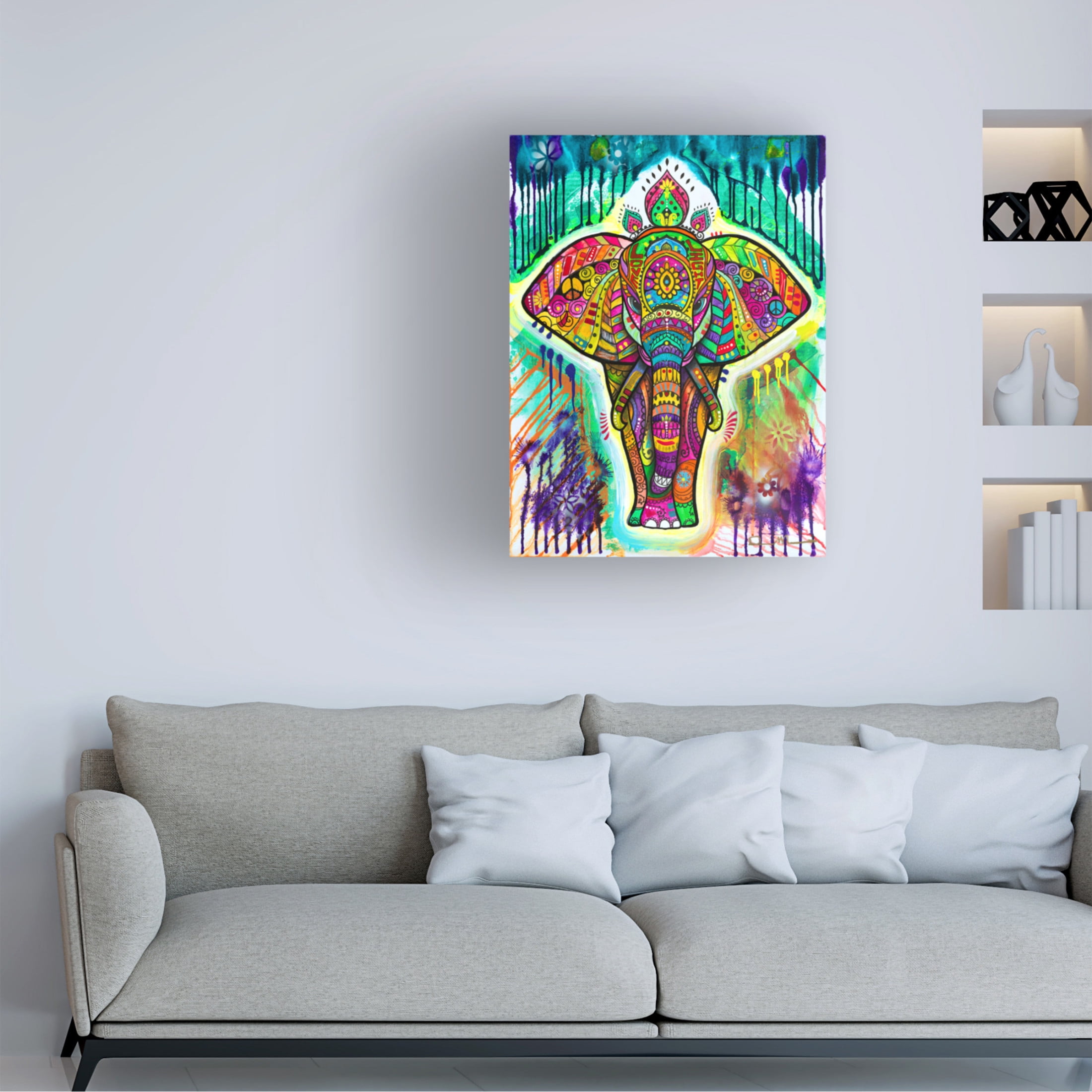 Canvas Wall Art - Dean Russo 'Elephant 4' Wall Art for Living Room, Bedroom, or Office Décor by Trademark Fine Art - 24 x 32 Inches