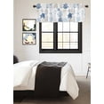 thumbnail image 3 of Kitchen Valances for Window, Sea Turtle Blue Coral Seamless Light Filtering Rod Pocket Valance Curtain, Ocean Starfish Seahorse Short Curtains Window Topper for Bedroom Bathroom Living Room 42x18in, 3 of 7