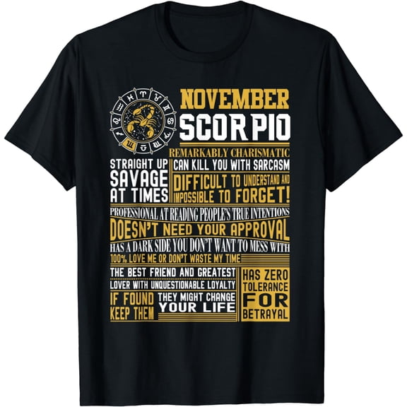 Best Born in November Scorpio Facts Shirts for Mens, Womens