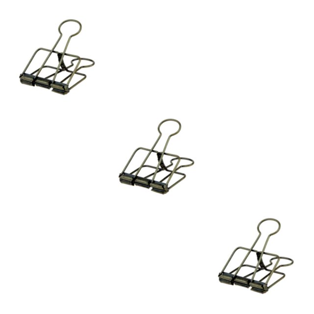 stanreset 1/2/3 20 Pieces Metal Paper Clip Anti-rust Unfading Solid Color Replacement Home Office File Examination Papers Clips Bronze 32mm 3PCS