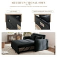 thumbnail image 4 of AENKYO Pull Out Sleeper Loveseat Sofa Bed 3-in-1 w/ USB Ports - Convertible Design for Small Spaces, Black, 4 of 7