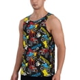 thumbnail image 2 of Easygdp Monster Car Men's Tank Top, Sleeveless Muscle T Shirts, Breathable, Quick-Dry, Loose for Gym, Running, Fitness - X-Large, 2 of 9