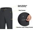 thumbnail image 3 of Little Donkey Andy Men's Ultra-Stretch Lightweight Quick Dry Athletic Pants Drawstring Travel Exercise Running Jogging Black XXL, 3 of 6