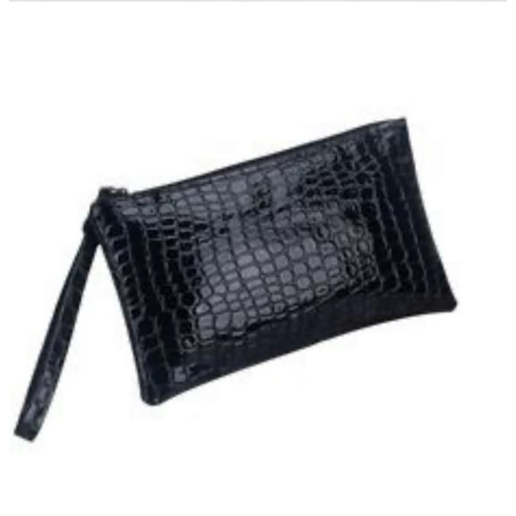 WRISTLET HANDBAG LONG CLUTCH WALLET PURSE FOR WOMEN (Black)