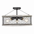 thumbnail image 2 of 3171-3SF BLK-CW-Golden Lighting-Bailey - 3 Light Semi-Flush Mount in Casual style - 10.38 Inches high by 17.5 Inches wide, 2 of 6