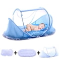thumbnail image 1 of Cuna plegable portátil para bebé, mosquitera de poliéster, cama para recién nacidos, cama de viaje, 1 of 14