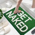 thumbnail image 1 of BOVEU Get Naked Rug Bathroom Rugs - 17" x 24" Absorbent Green Rugs for Bathroom, Machine Washable Non Slip Bath Mats for Bath Room Floor Shower Tub, Dark Green, 1 of 8