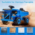 thumbnail image 7 of 12V Ride On Dump Truck Kids Ride On Car for Kids, Battery Powered Electric Car with Remote Control, Electric Dump Bed, Wear-Resistant Tires, 4 Wheels Tractor Ride On Toys, Blue, 7 of 7