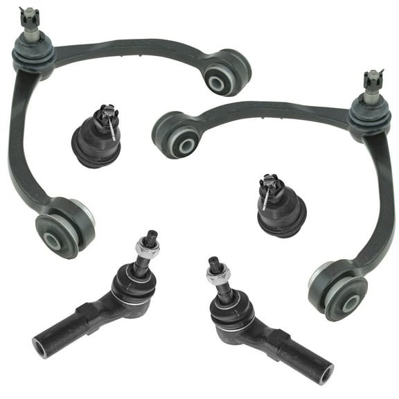 TRQ Upper Control Arm Lower Ball Joint Tie Rod End Kit Set for Dakota Raider PSA58710