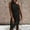 #7-Black, variant on Pntutb Dresses for Women Casual Solid One Shoulder Sleeveless Bandage Sexy Irregular Dress